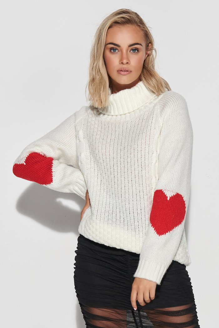 Heart Sleeve Jumper Various Colours