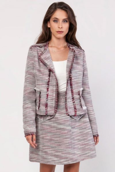 Pink & Grey Tweed Jacket