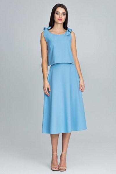 Powder Blue Two-Piece Skirt & Top