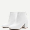 White Zipper Ankle Boot - Image 2