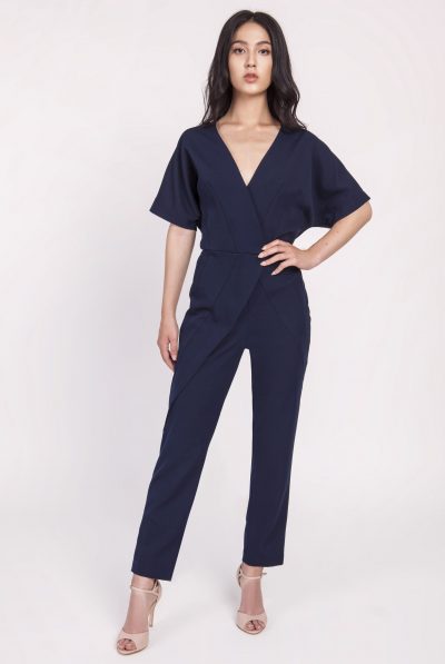 Navy Kimono Jumpsuit