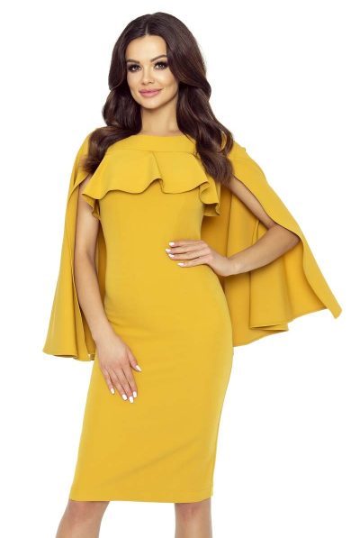 Honey Cape Midi Dress - Maroon Colour Also Available