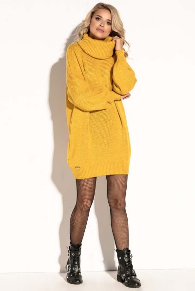 Yellow Sweater Dress